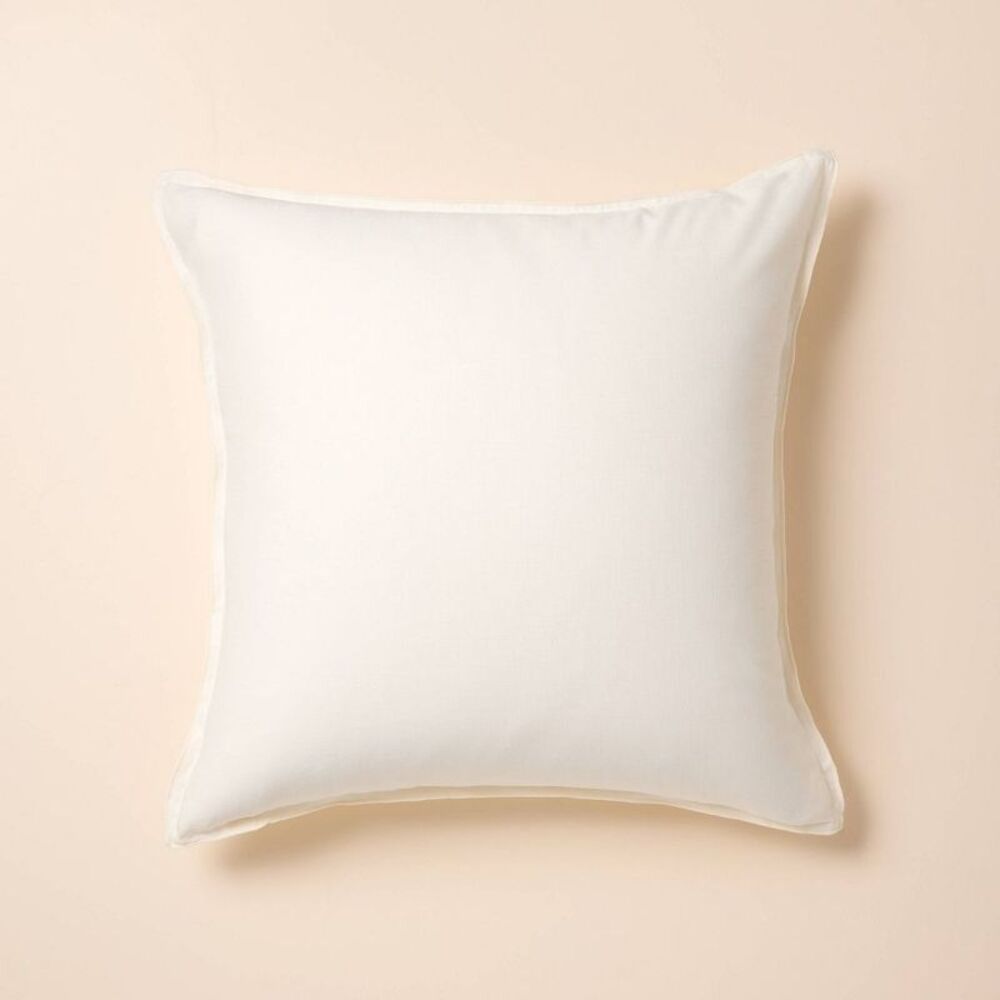 26"x26" Solid Euro Square Throw Pillow Sour Cream - Hearth & Hand with Magnolia